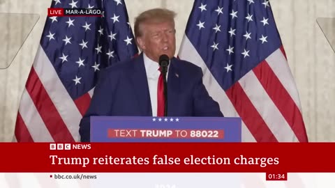 Donald Trump slams 'insult' in first speech since indictment – BBC News