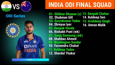 India Tour of New Zealand 2022 India Team New & Final ODI Squad India Squad for ODI Series