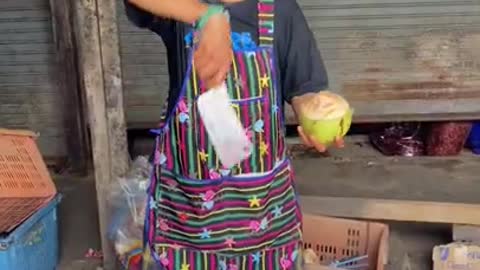 Amazing Coconut Cutting Skills _ Thai Street Food _shorts-nOokdqWMQO8