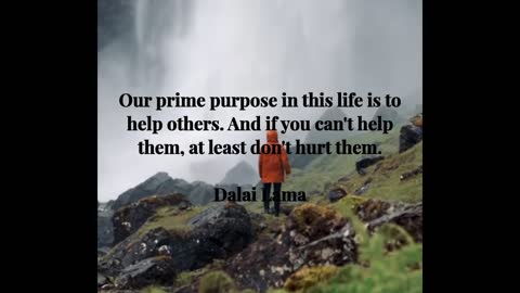 Our prime purpose in this life