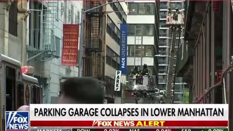 🚨 parking garage collapse in NYC