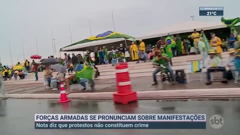 Forças Armadas condenam excessos em manifestações | SBT Brasil (11/11/22)