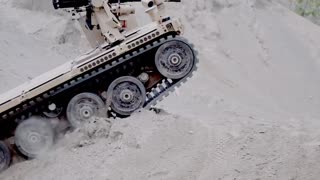 Breaching minefield with Robotic MICLIC Mine Clearing Line Charge