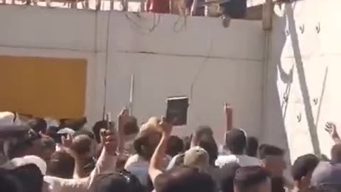 Iraqi residents staged a protest at the Swedish embassy in Baghdad after yesterday's Quran-burning