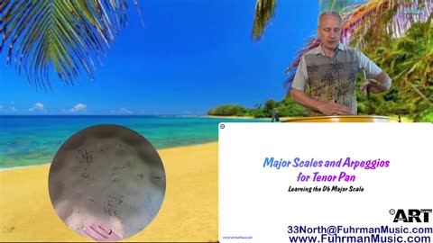 6) The Db Major Scale and Arpeggio for the Tenor Pan (Steel Drum)