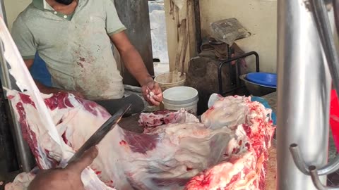 Cow Meat Cutting Skills