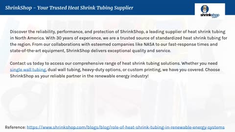 The Role of Heat Shrink Tubing in Renewable Energy Systems