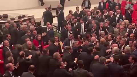 Fists Fly As Lawmakers Brawl In Turkish Parliament | NBC News