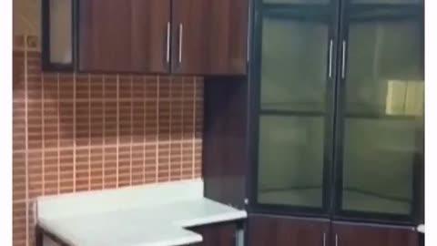 Brown cabinet kitchen