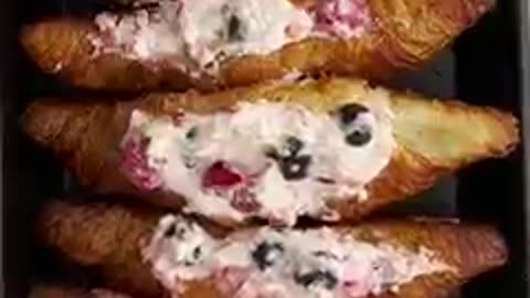 Berry Stuffed Croissant French Toast