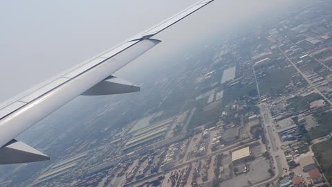 Landing at Bangkok Suvarnabhumi International Airport