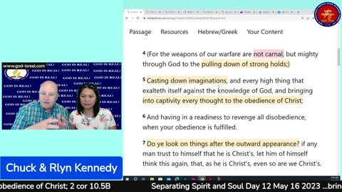 For the month of May Topic: Separating Spirit and Soul Day 12 - Pastor Chuck Kennedy