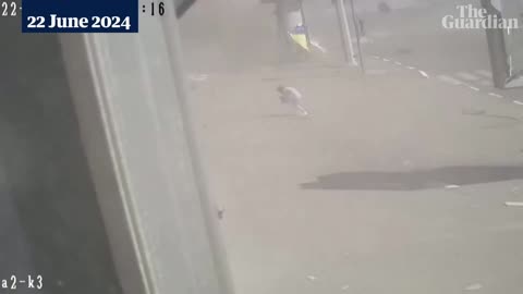 CCTV footage shows moment Russian strike hits street in Kharkiv! WATCH!!!