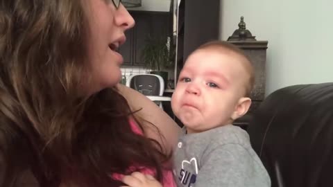 Baby Gets Emotional When Mom Sings Opera!