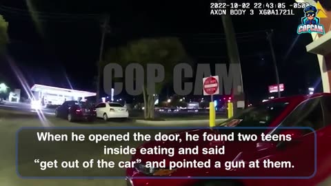After disarming an officer and pointing a gun at another, an ex-detective from Kansas is shot.