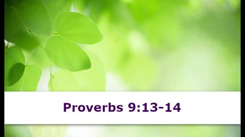 1 Minute -- Proverbs 9 Devotional -- May 9, 2023