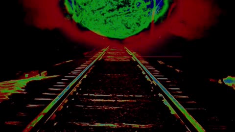 I found this picture with a sun at the end of the tracks..