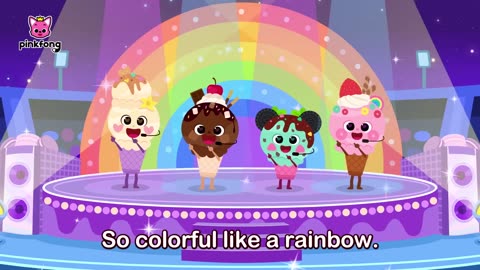 Meet the Colorful Ice Cream Stars - Yum Yum Snacks Songs - Pinkfong Ninimo