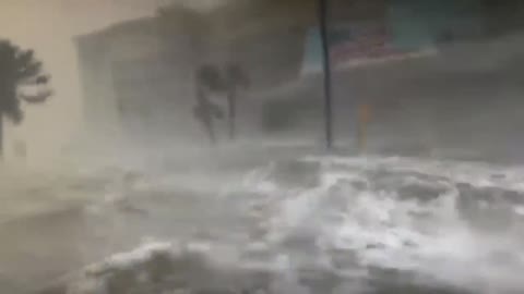 RARE: First Person View of Storm Surge in Fort Myers Beach, FL