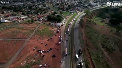 Bolsonaro supporters start fires and block roads after Brazil election defeat