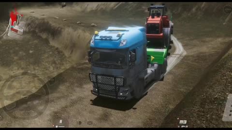 Truckers Of Europe 3 - Mobile Gameplay Android Stuck with a heavy 6 Axle load in the mines (1)