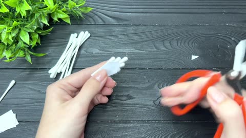 💥 Awesome Craft with Hair Rubber Bands 💥 Cotton Buds Craft