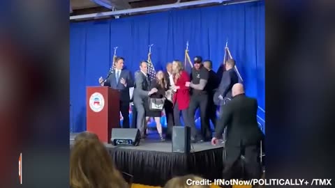 Protesters Disrupt DeSantis Speech Chanting "Jews Against DeSantis!"