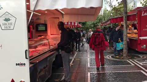 Farmer Market Konstablerwache (Outdoor Grocery Shopping) - Frankfurt, Germany (Frankfurt am Main)