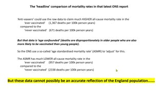 Vaccinated versus not vaccinated mortality data