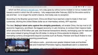“Americans Will Be Poor Overnight!” - Reaction To China & Brazil Agreement To Ditch US Dollar