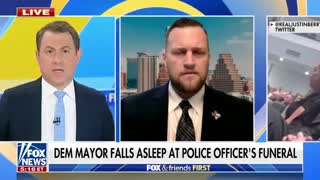 Police outraged after mayor dozes at cop's funeral