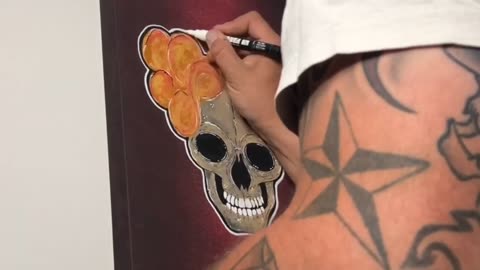 Skull painting number two of three