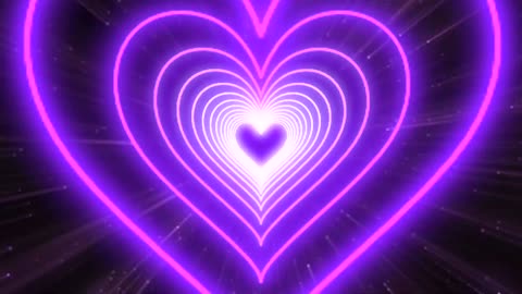 885. Purple Heart Background💜 Moving Hearts