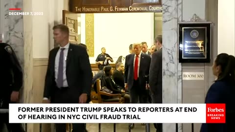 BREAKING NEWS- Trump Says 'It Was A Very Good Day' Outside NYC Civil Fraud Trial