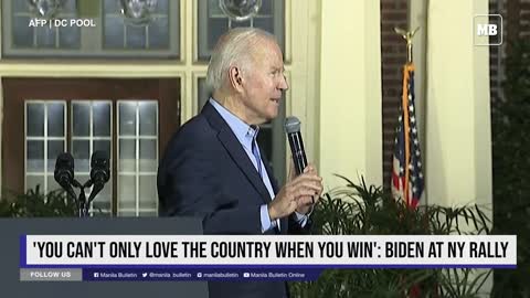 'You can't only love the country when you win': Biden at NY rally for midterms