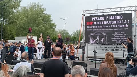 Pesaro, manifestazione del 1° maggio 2023 contro il Biolab - Intervento di F. Fracassi - 1 Parte