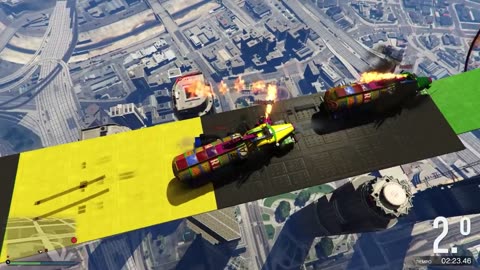 ¡CHOCAMOS con SUPER AUTOS en el AIRE! 😱🚒 ¡CARRERA IMPOSIBLE DE CHOQUES! 🚨 MIKECRACK GTA 5 Online #10