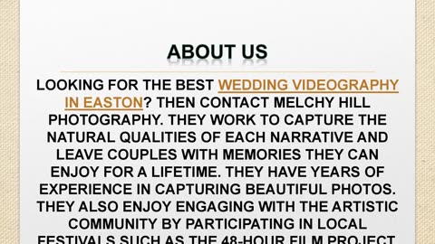 Best Wedding Videography in Easton
