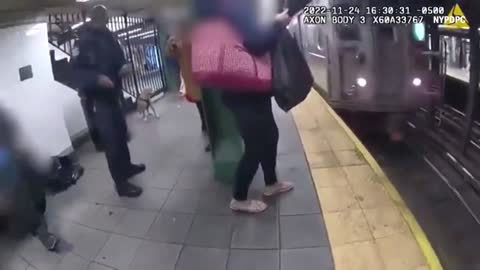 Bodycam footage shows NYPD officers save man who fell on subway tracks