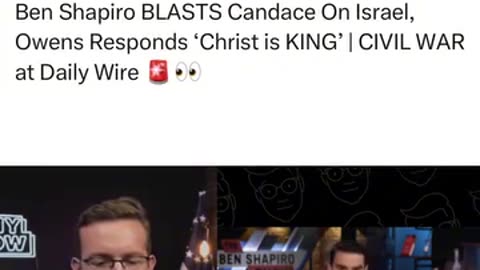 Ben Shapiro BLASTS Candace On lsrael, Owens Responds 'Christ is KING