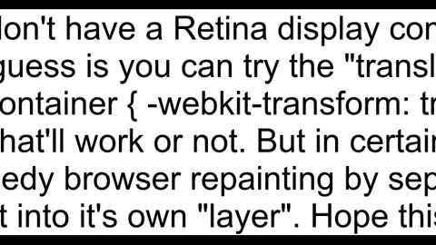 Chrome repaints div on scroll differently on low and highDPI displays