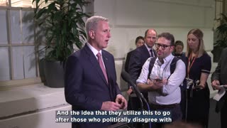 Speaker McCarthy Lays Into Biden for Weaponizing Government Against Trump