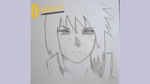 how to draw Sasuke easy anime Sketch