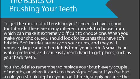 The Basics Of Brushing Your Teeth