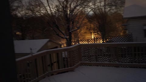 NORTH CAROLINA SNOW night scene