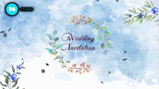 Wedding and reception invitation video card