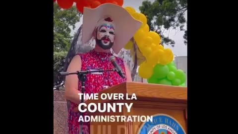 Commiefornia LA administration building raising demon flag