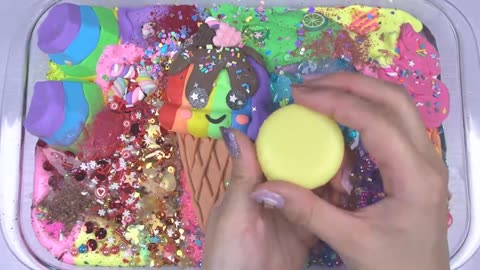 Slime ASMR Satisfying Slime Videos Mixing Makeup and Glitter in Slime