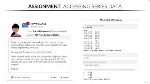 ASSIGNMENT Accessing Data & Resetting The Index/Pandas Series video 9