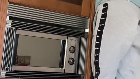 Rescuing A Cat Behind The Microwave